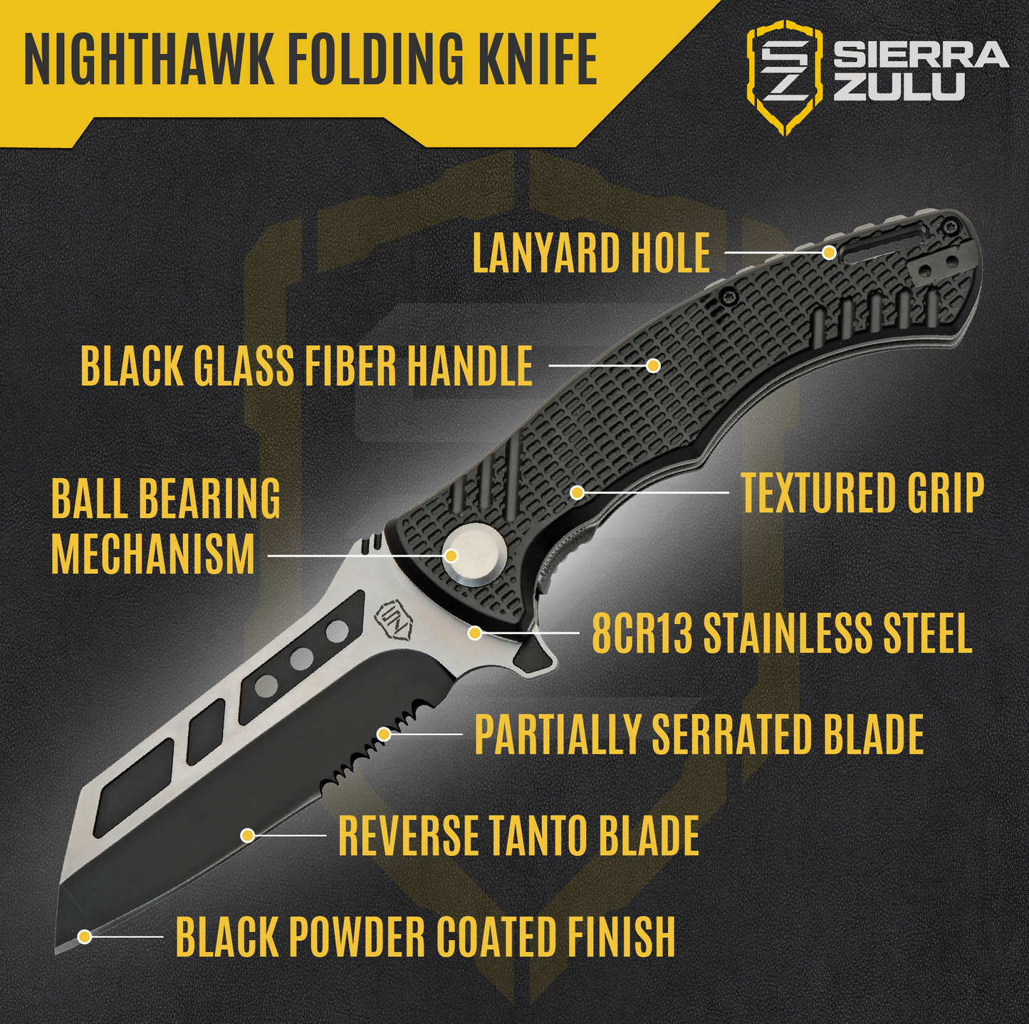 Sierra Zulu Nighthawk Folding Knife