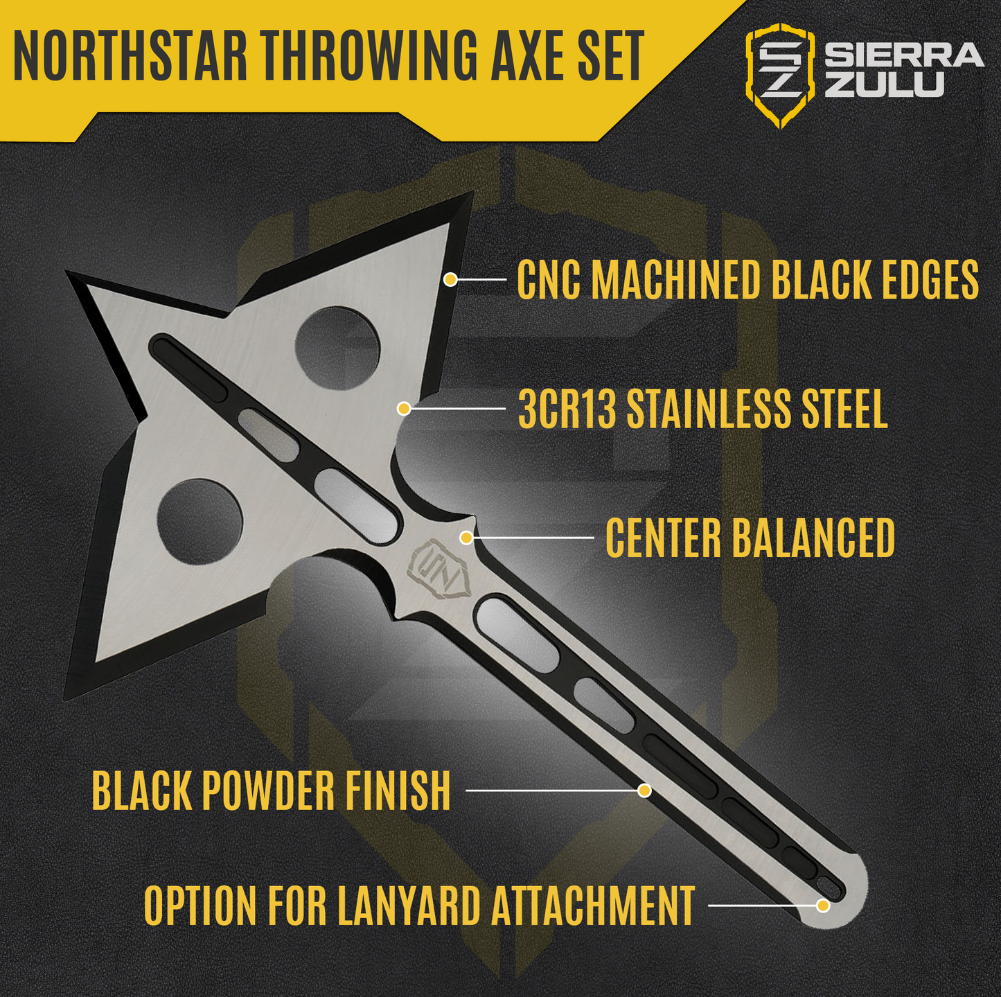 Sierra Zulu North Star Throwing Axe Set