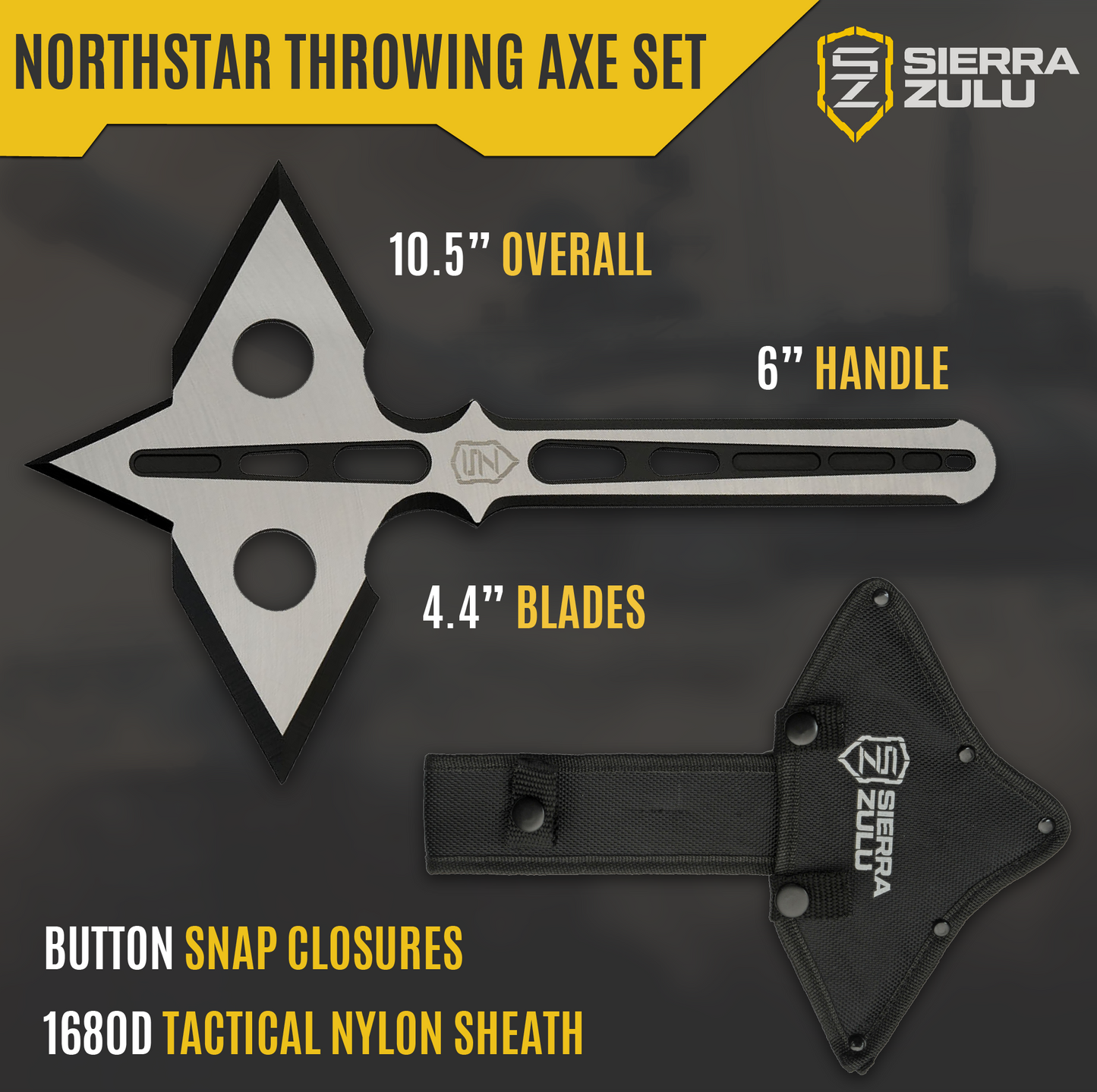 Sierra Zulu North Star Throwing Axe Set