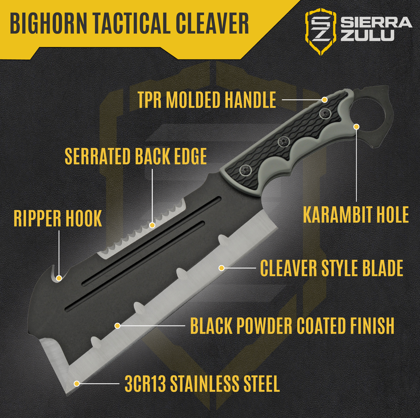 Sierra Zulu Bighorn Tactical Cleaver